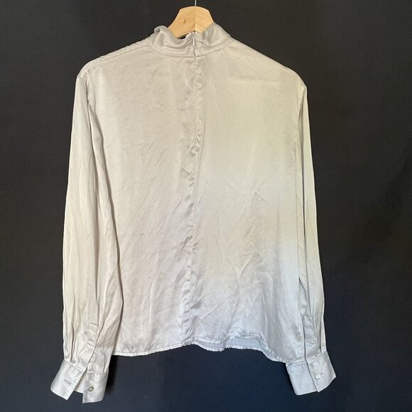 Field Manor Modern Classic vintage silk high neckline blouse women's size 16 - Picture 6 of 6